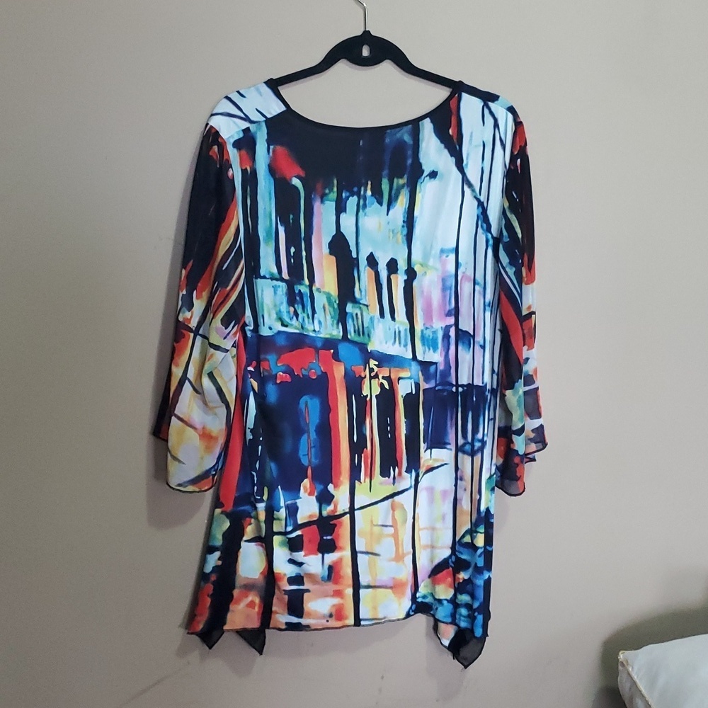 Peter Nygard Abstract Multicolor Women's Top Size Xl - Picture 5 of 5
